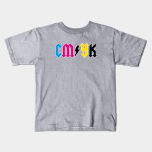 CMYK Rock graphic designer printer printing colors Kids T-Shirt